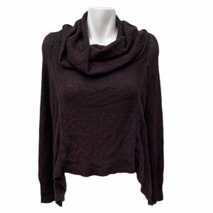 Free People Brown Long Sleeve Loose Fit Top